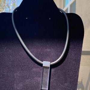 Elegant Black and Silver Necklace